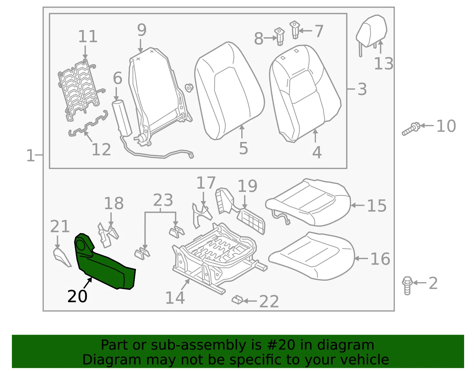 Seat Trim Panel - Mazda (tk48881gx02) - view 2