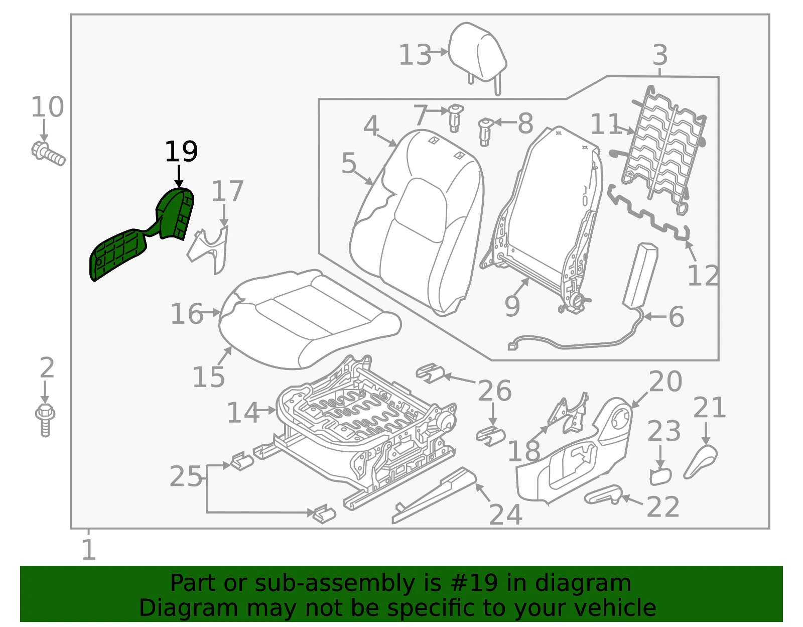 Seat Trim Panel - Mazda (tk48881h102) - view 2