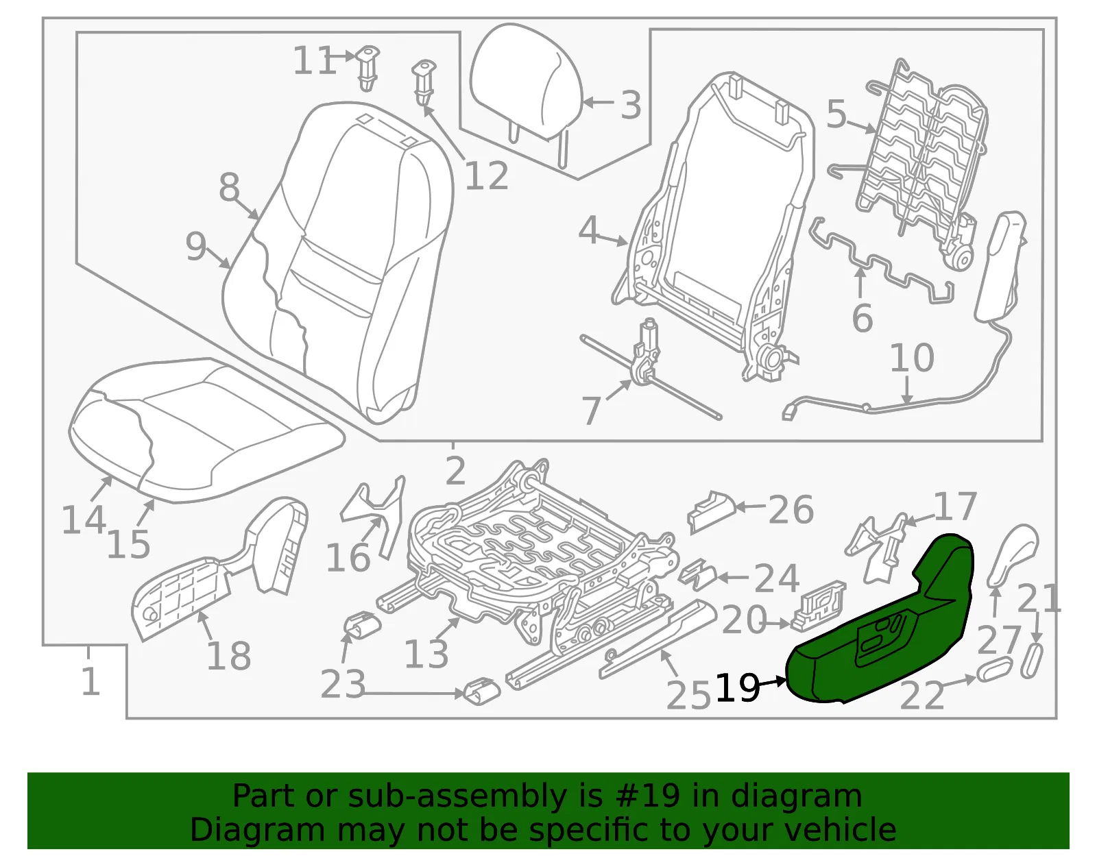 Seat Trim Panel - Mazda (tk48881hx2a) - view 2