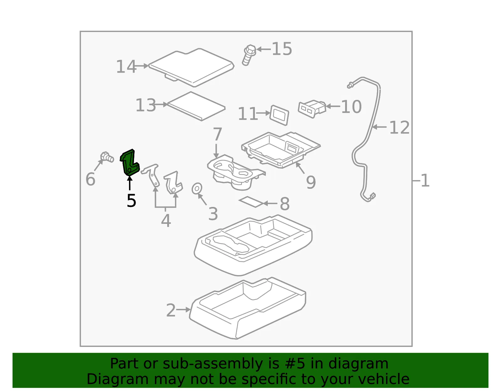 Seat Armrest Cap - Mazda (tk48882a42a) - view 2