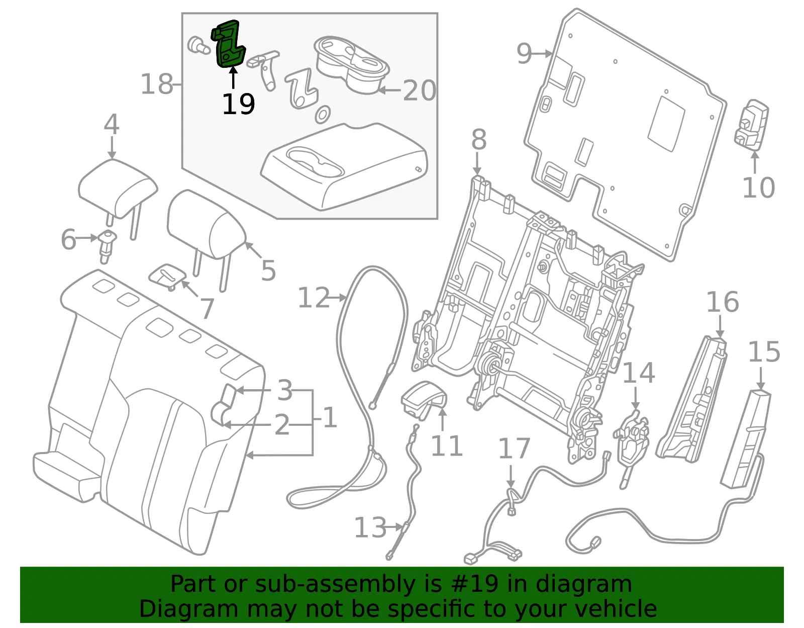 Seat Armrest Cover - Mazda (tk48882a439) - view 2