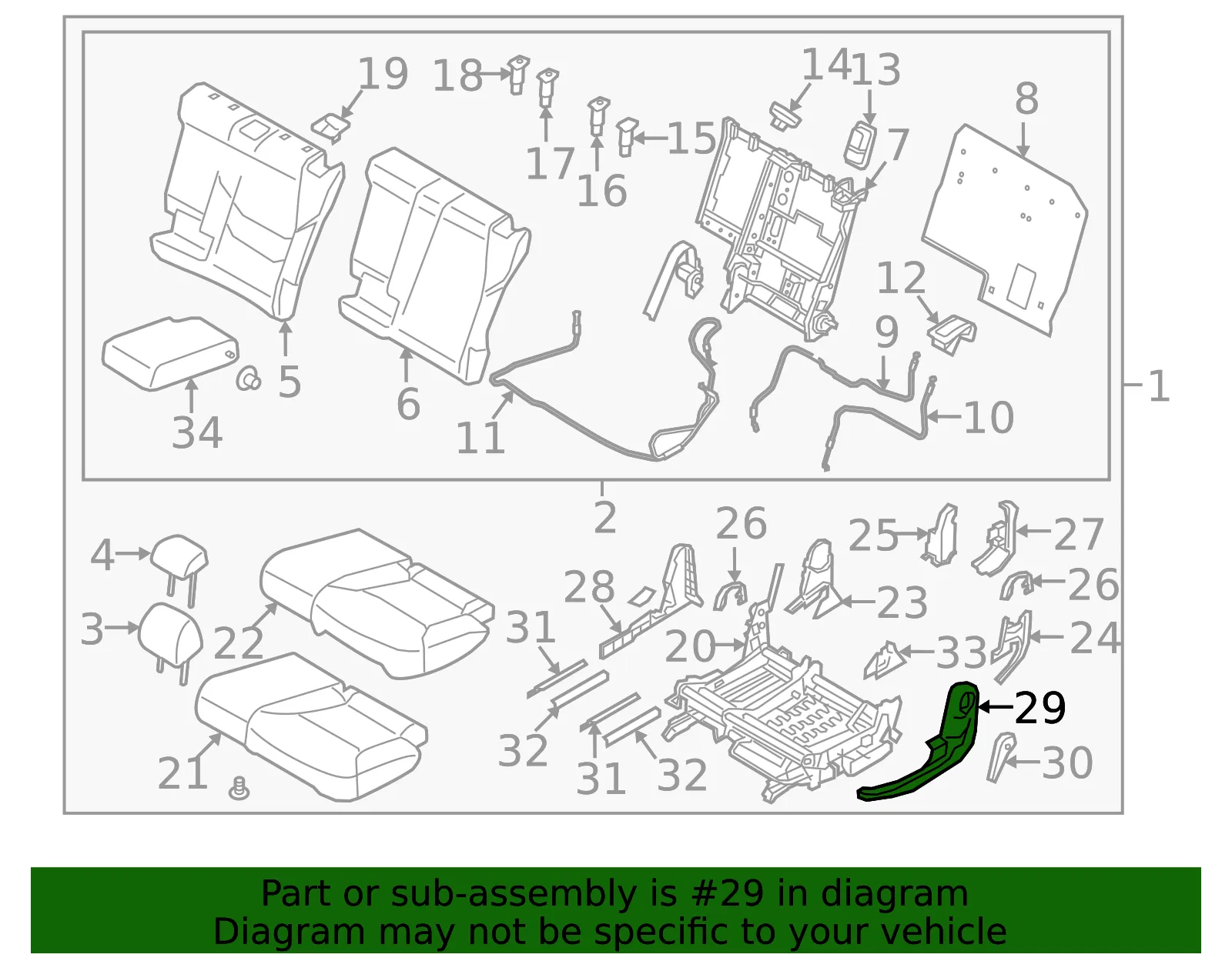Seat Trim Panel - Mazda (tk48882n92a) - view 2