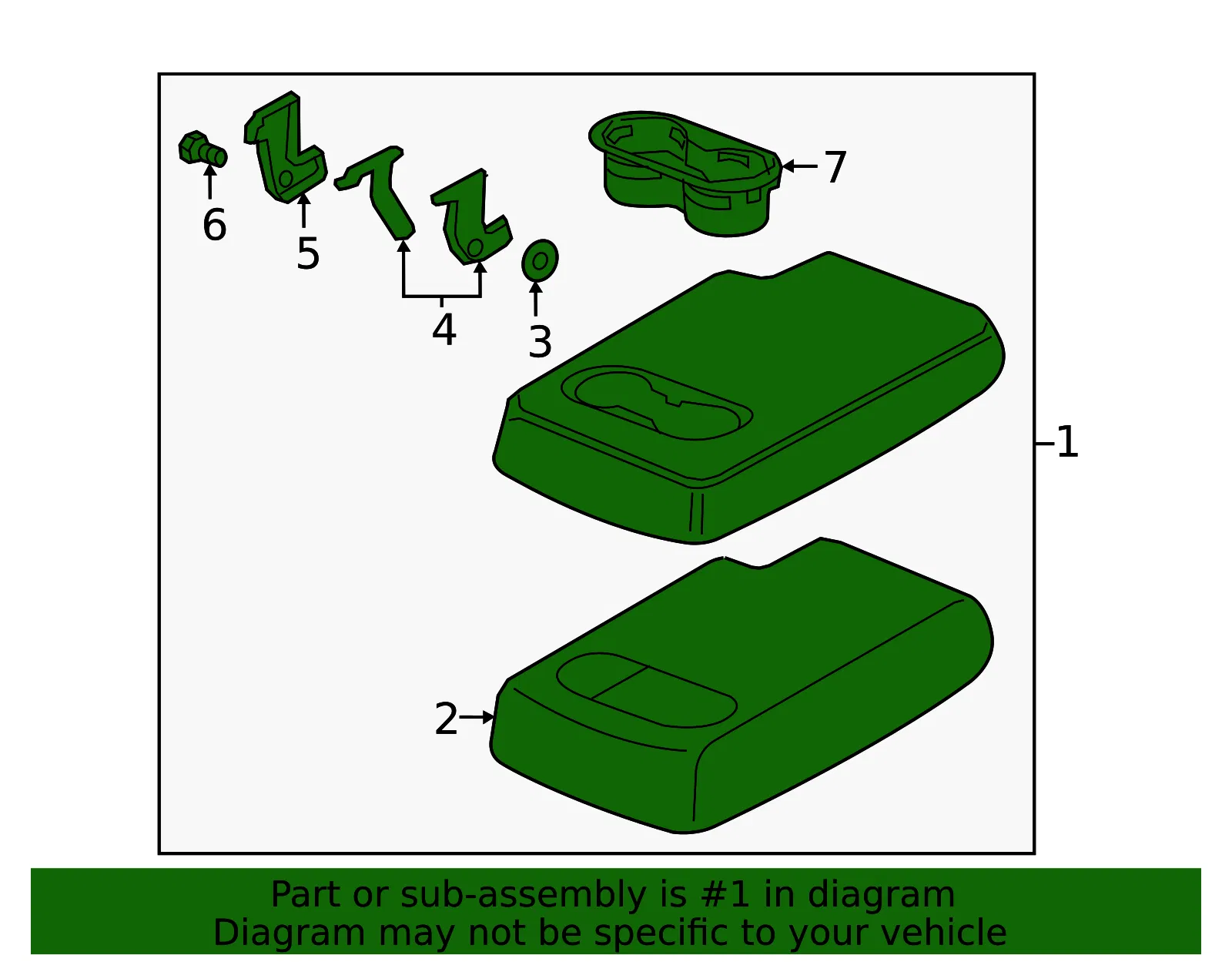 Armrest Assembly - Mazda (tk48883b02a) - view 2