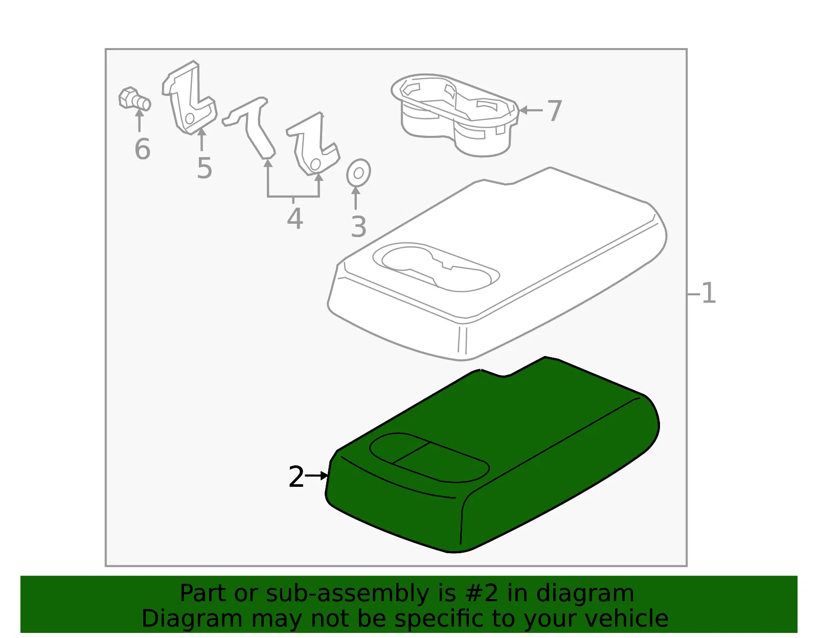 Armrest Base - Mazda (tk48883b102) - view 2