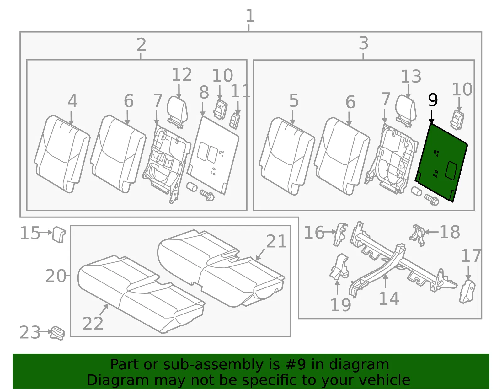 Seat Back Panel - Mazda (tk48883p8) - view 2