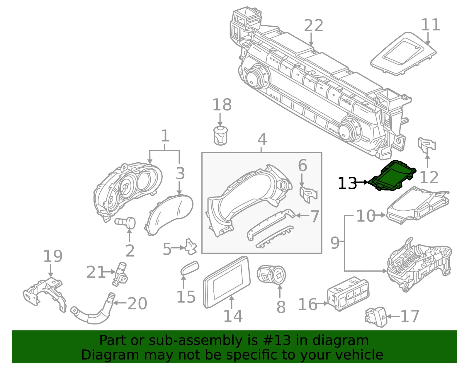 Instrument Panel Bezel - Mazda (tk5255225a) - view 2