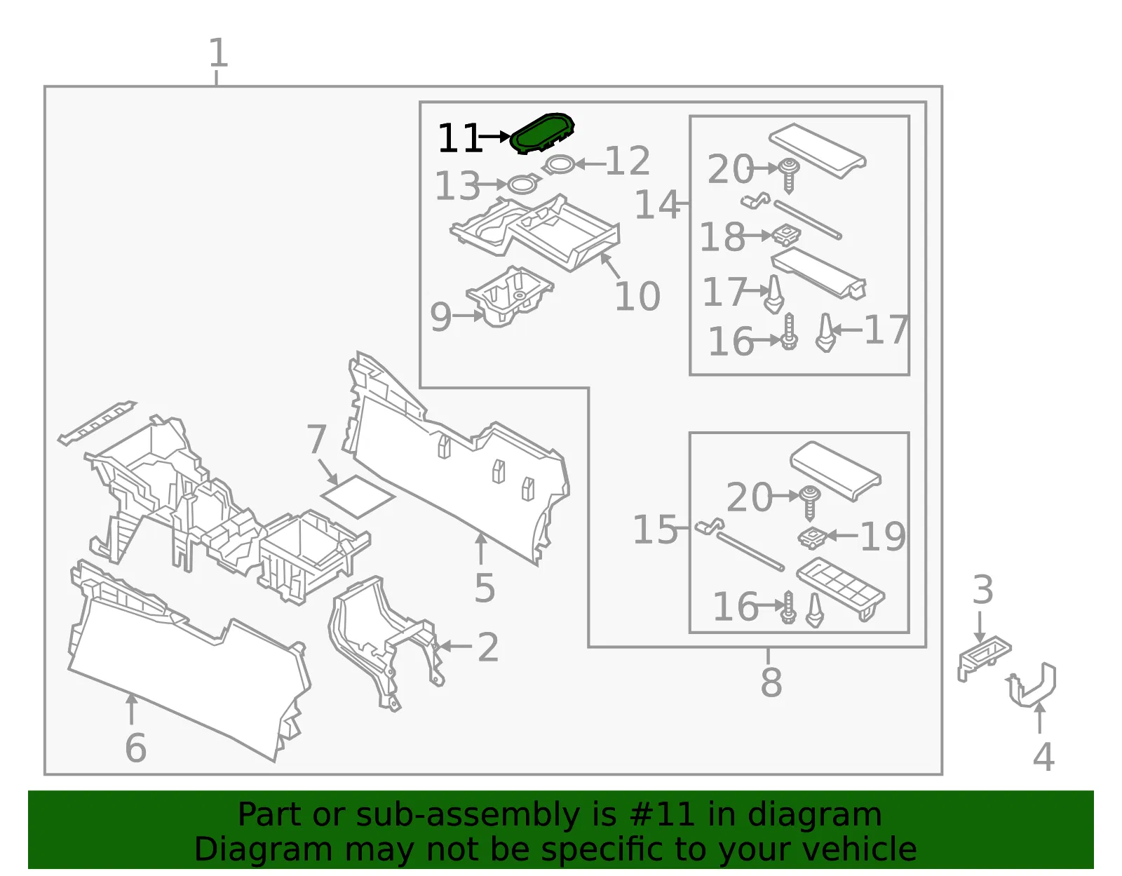 Console Cup Holder Bezel - Mazda (tk526436xa) - view 2