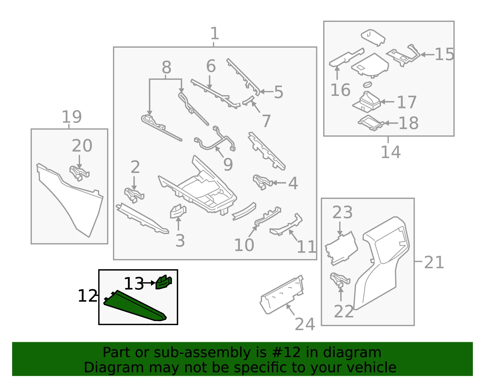 Console Trim Panel - Mazda (tk526447xd02) - view 2