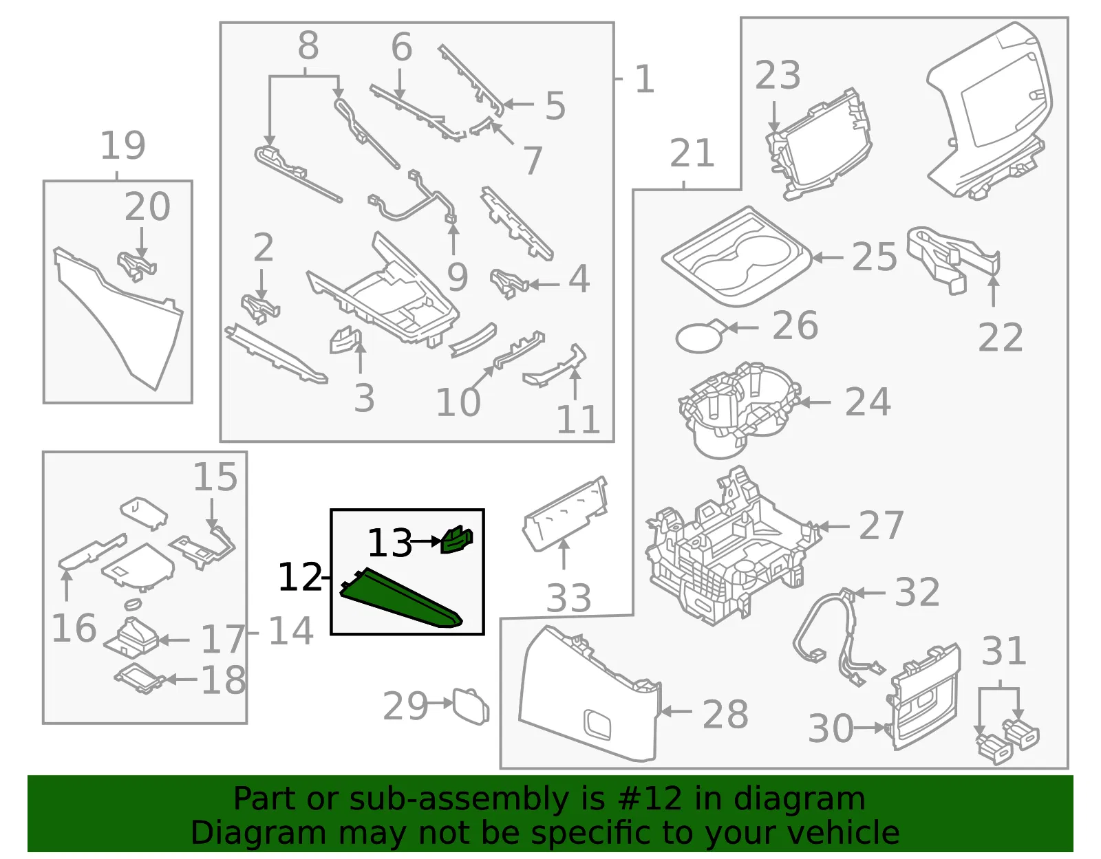Console Trim Panel - Mazda (tk526447xd05) - view 2