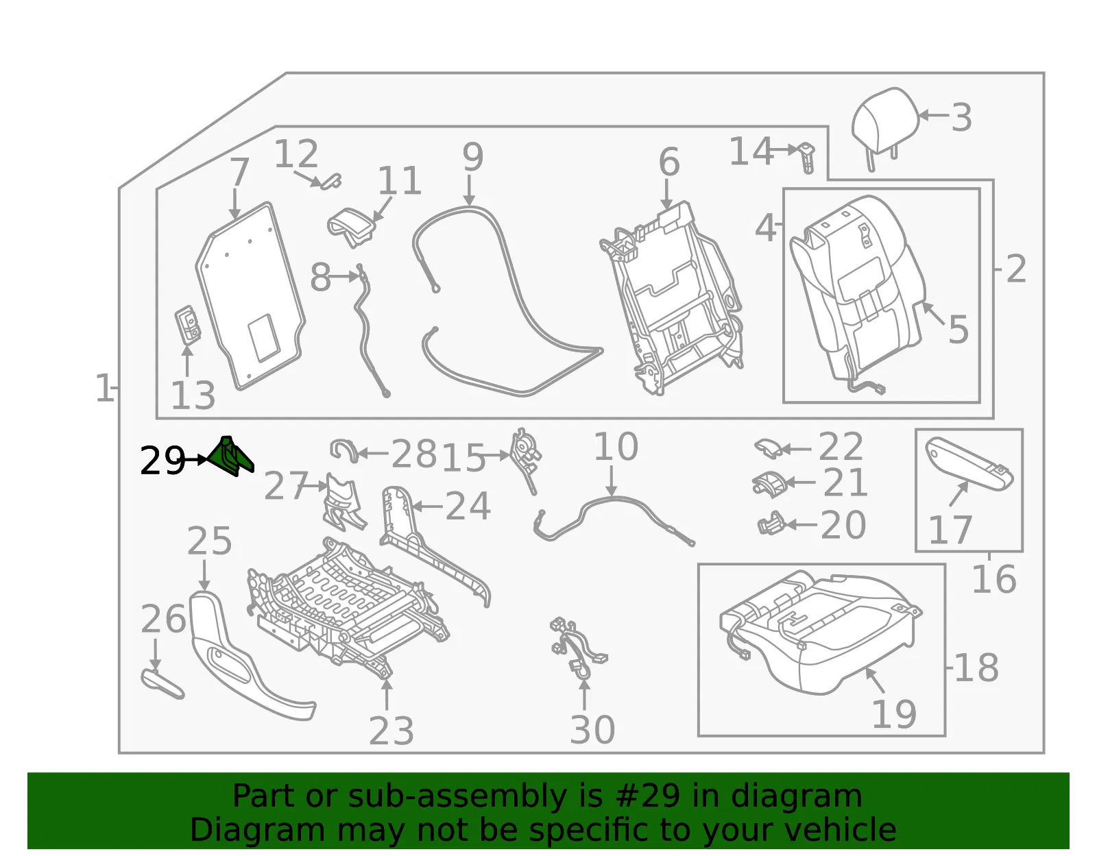 Seat Track Cover - Mazda (tk56882j802) - view 2