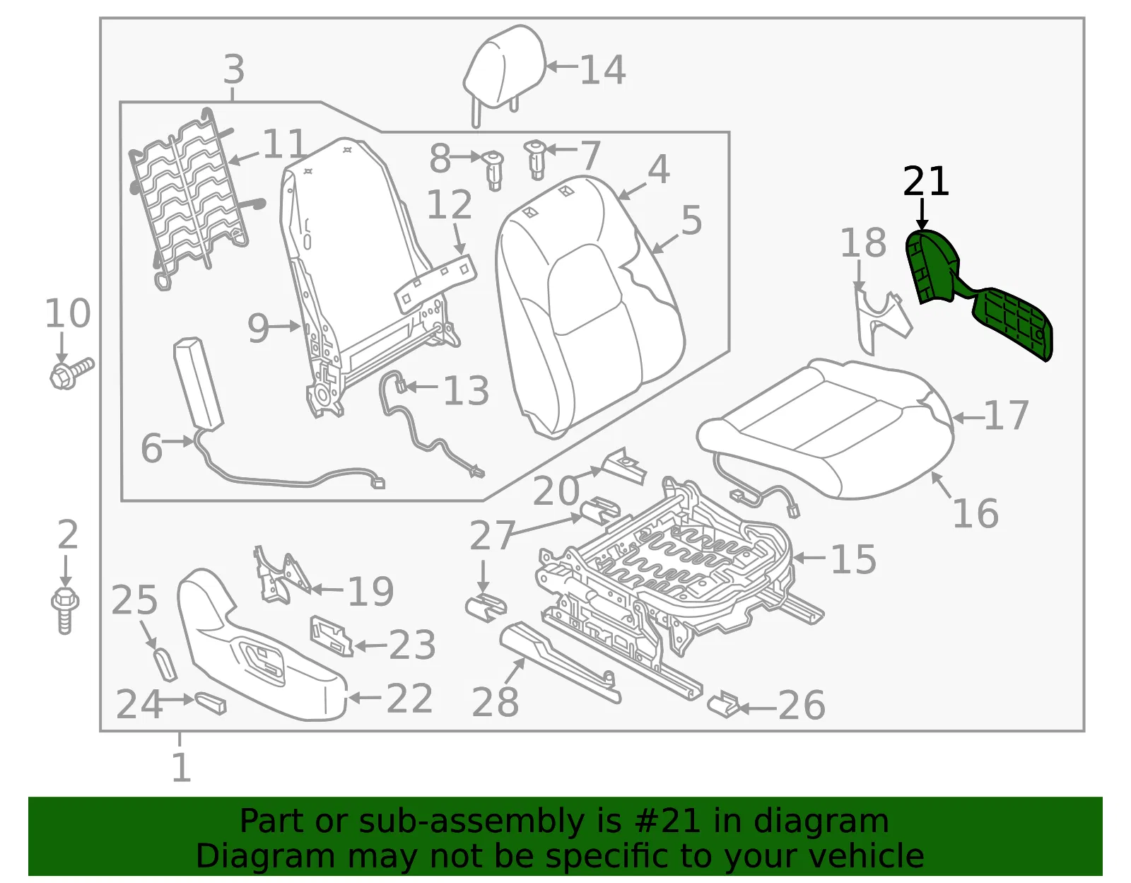 Seat Trim Panel - Mazda (tk57881g302) - view 2