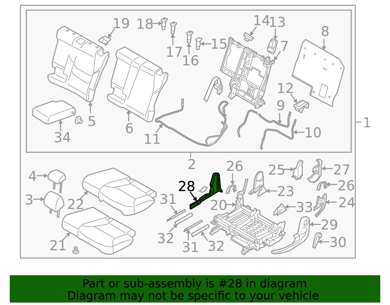 Seat Trim Panel - Mazda (tk57881g315) - view 2