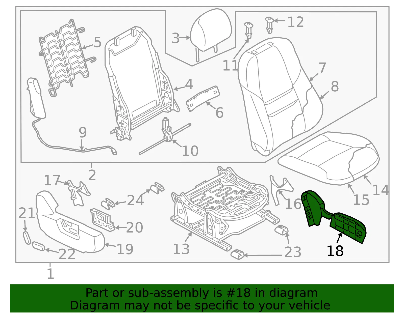 Seat Trim Panel - Mazda (tk57881g32a) - view 2