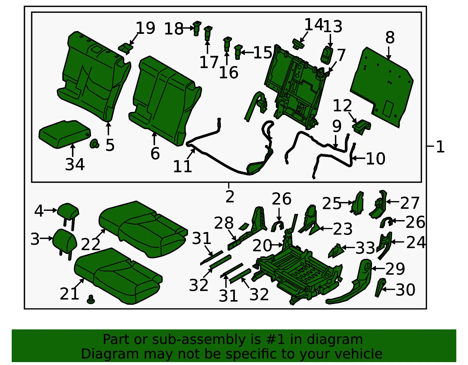 Seat Assembly - Mazda (tk795725xn03) - view 2