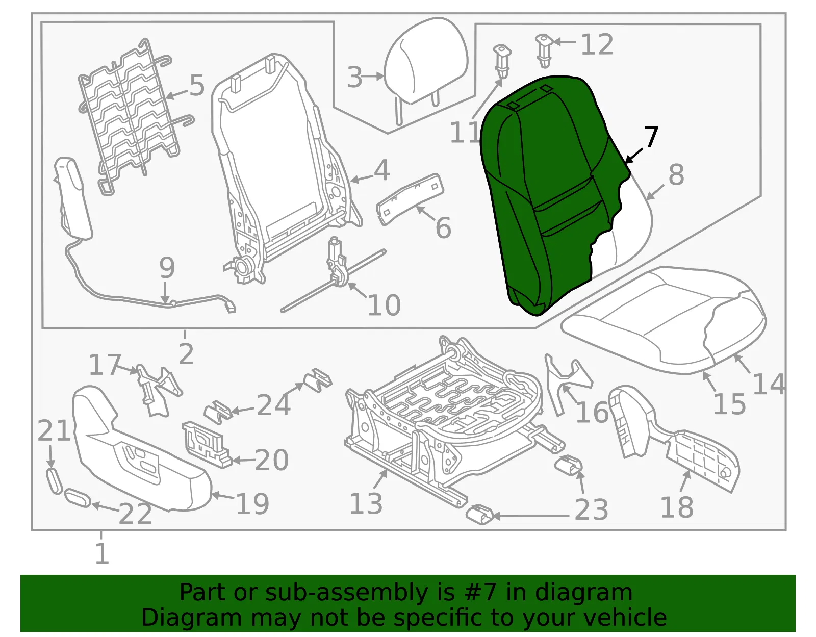 Seat Back Cushion Cover - Mazda (tk7988131b2a) - view 2