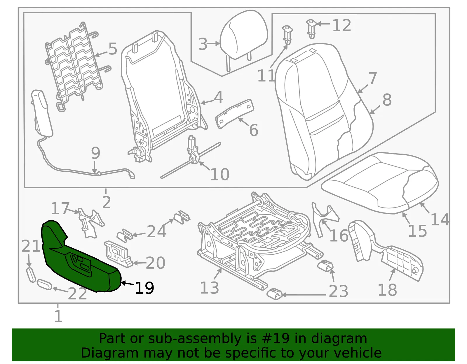 Seat Trim Panel - Mazda (tk79881gx2a) - view 2
