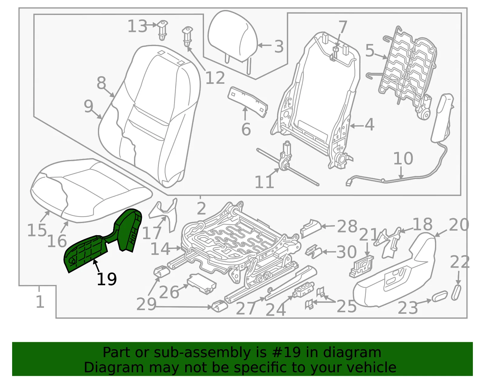 Seat Trim Panel - Mazda (tk79881h13a) - view 2
