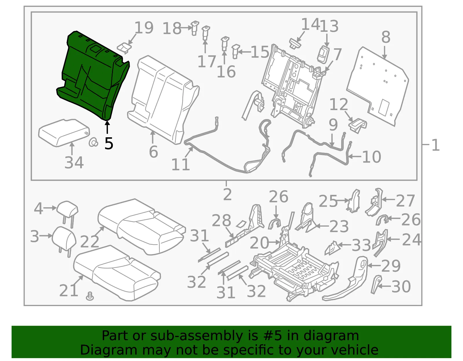 Seat Back Cushion Cover - Mazda (tk798828103) - view 2