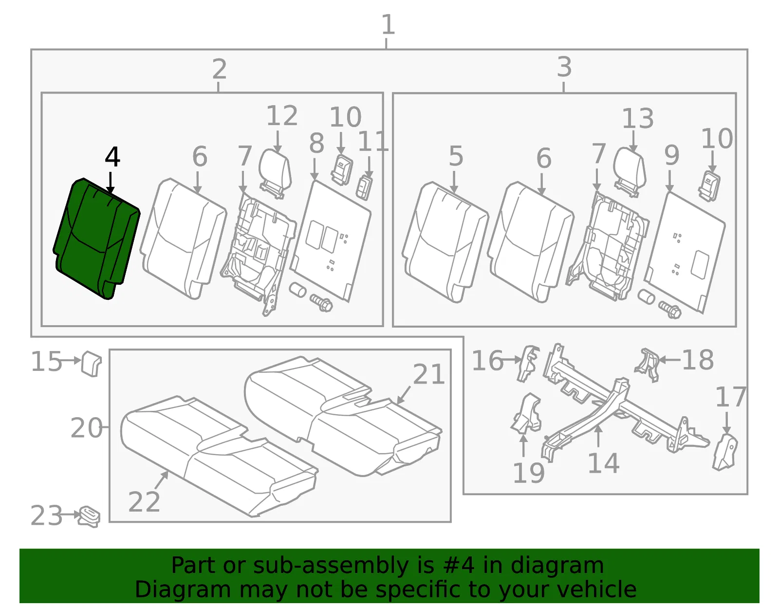 Seat Back Cushion Cover - Mazda (tk7988331a05) - view 2