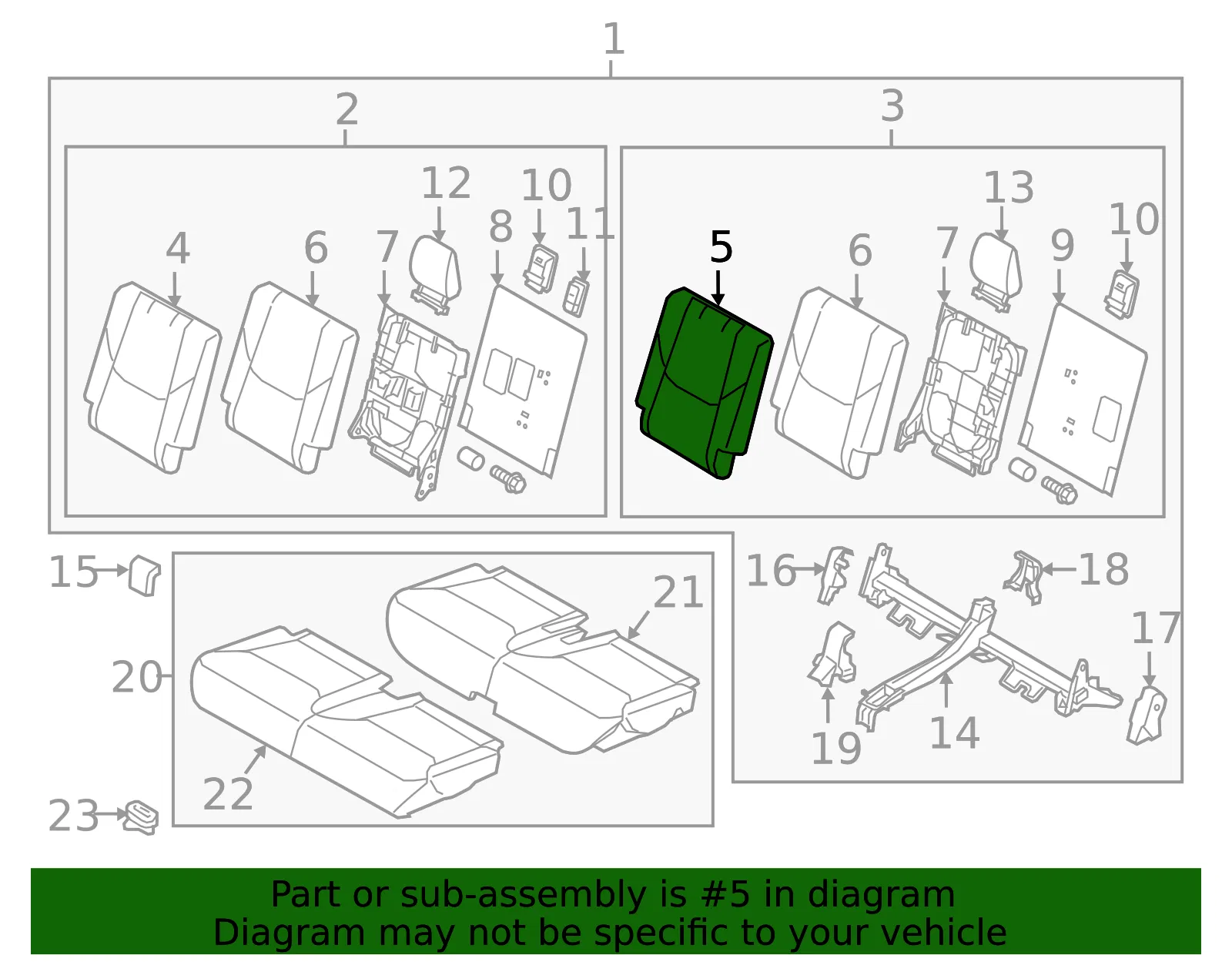 Seat Back Cushion Cover - Mazda (tk7988381a2b) - view 2