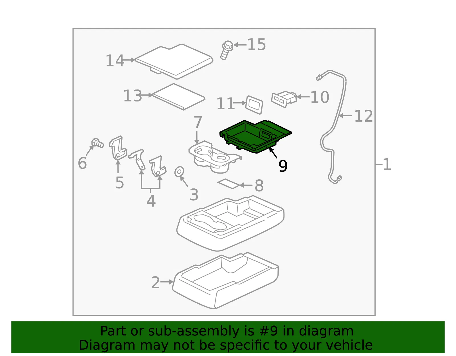 Seat Storage Drawer - Mazda (tk79883b902) - view 2