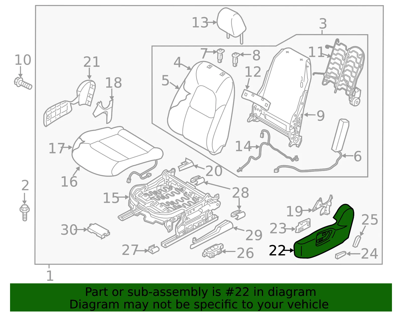 Seat Trim Panel - Mazda (tk80881hx02) - view 2