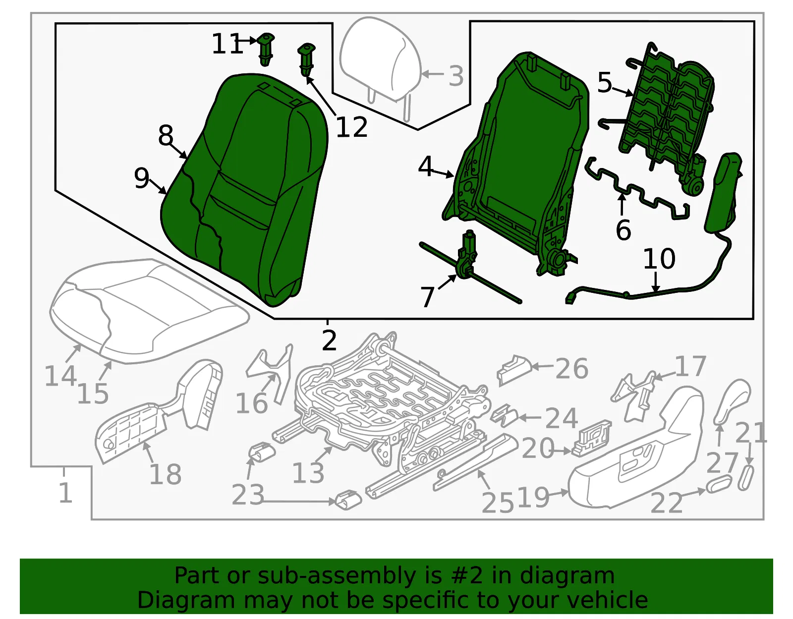Seat Back Assembly - Mazda (tl028818002) - view 2