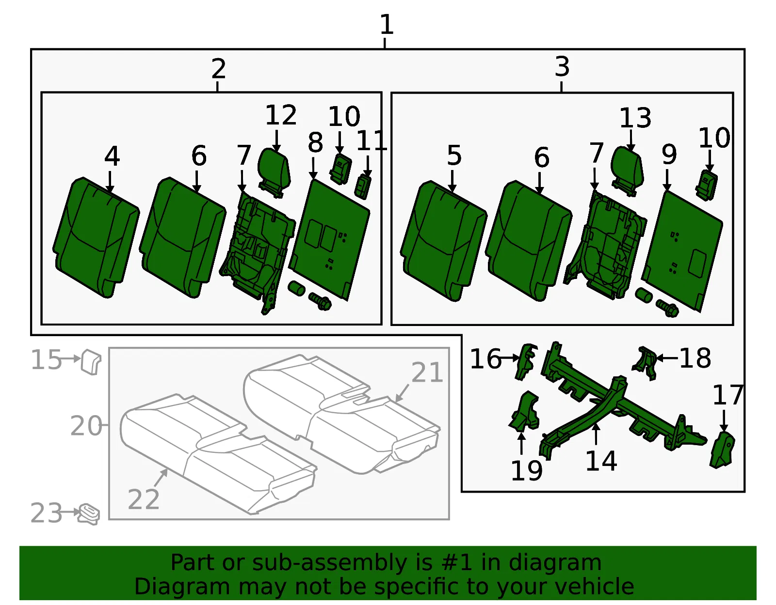Seat Back Assembly - Mazda (tm525730x2a) - view 2