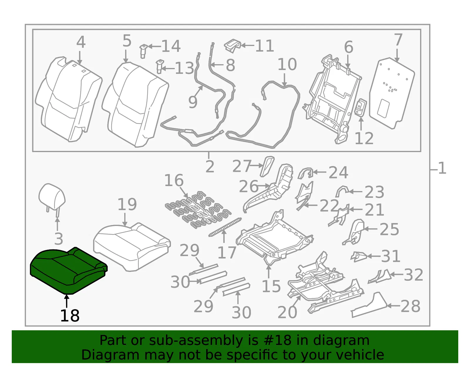 Seat Cushion Foam - Mazda (tm5388212) - view 2