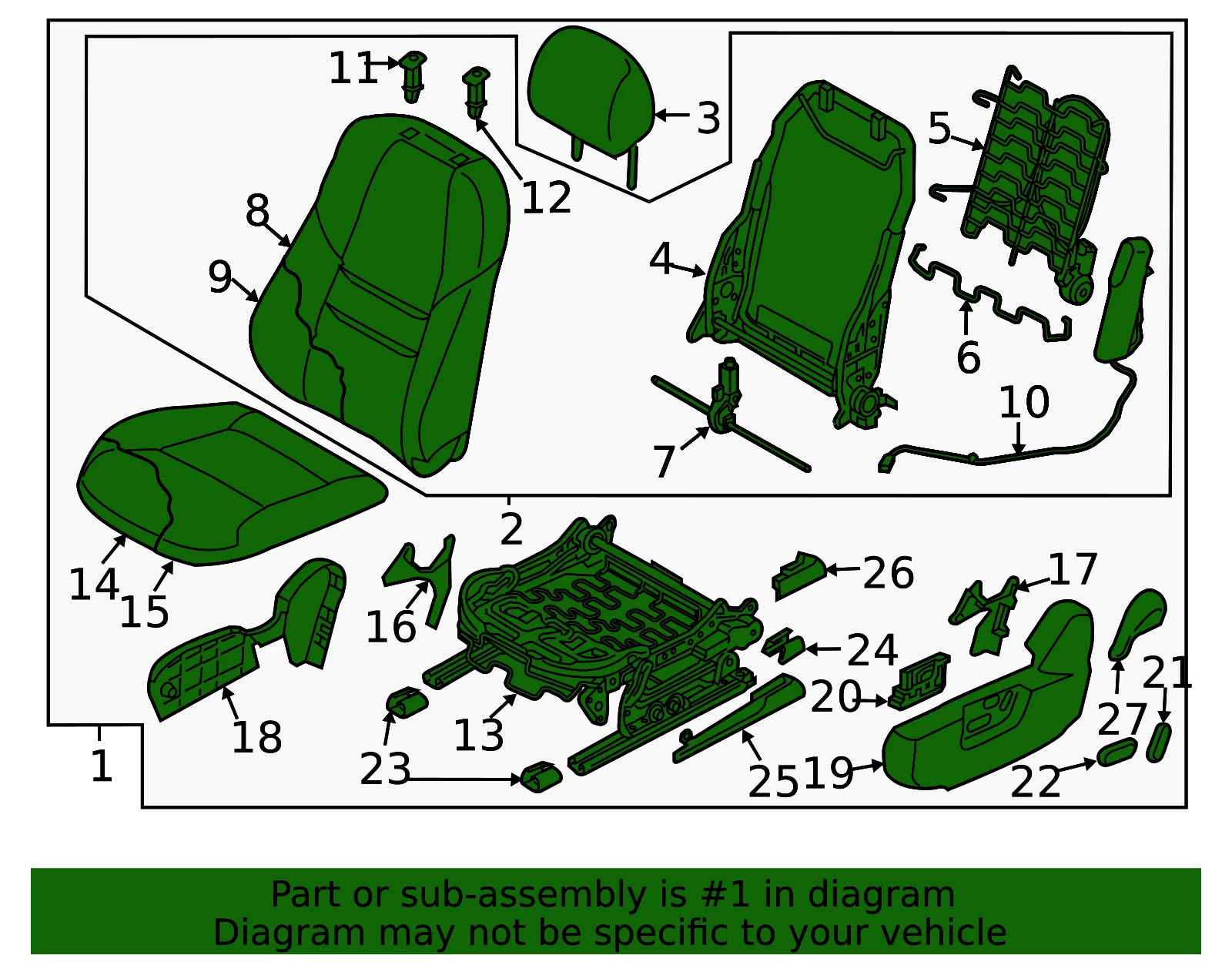 Seat Assembly - Mazda (tn3957150a2a) - view 2