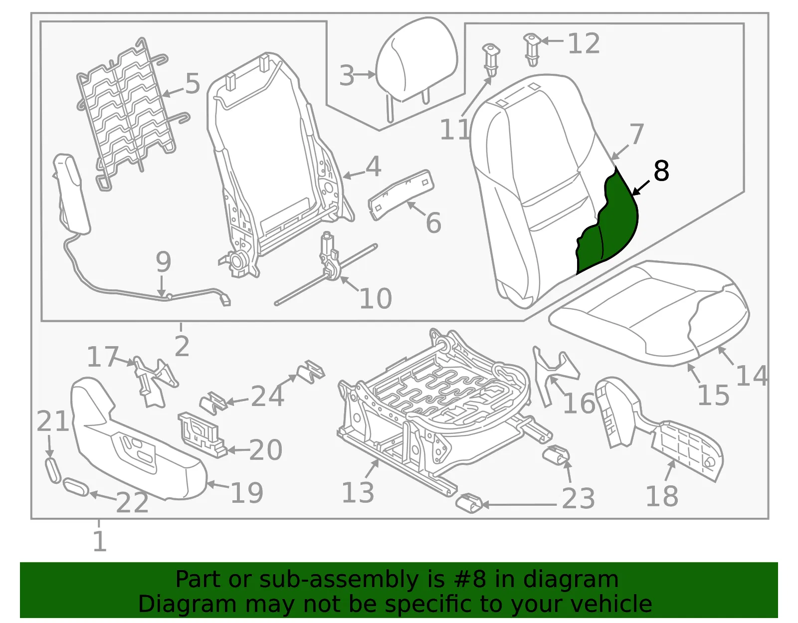 Seat Back Cushion - Mazda (tn628813x) - view 2