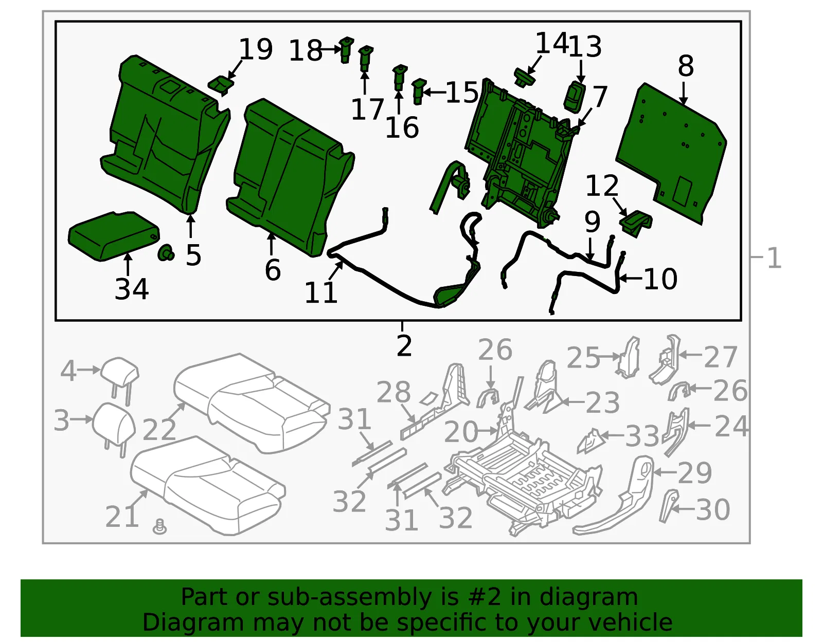 Seat Back Assembly - Mazda (ts38882802a) - view 2