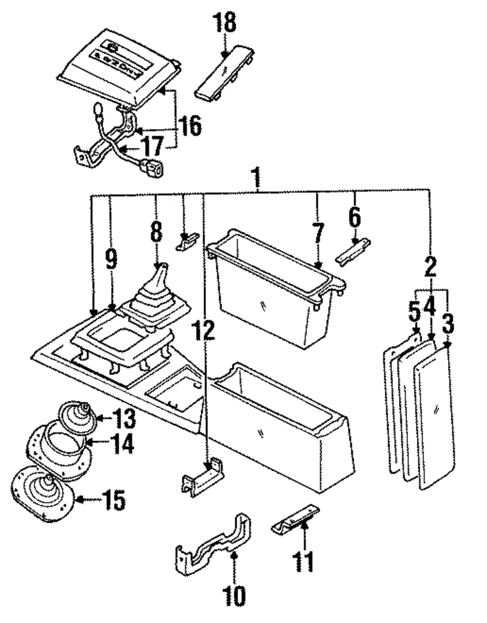 Console Assembly Bracket - Mazda (ub4164451)