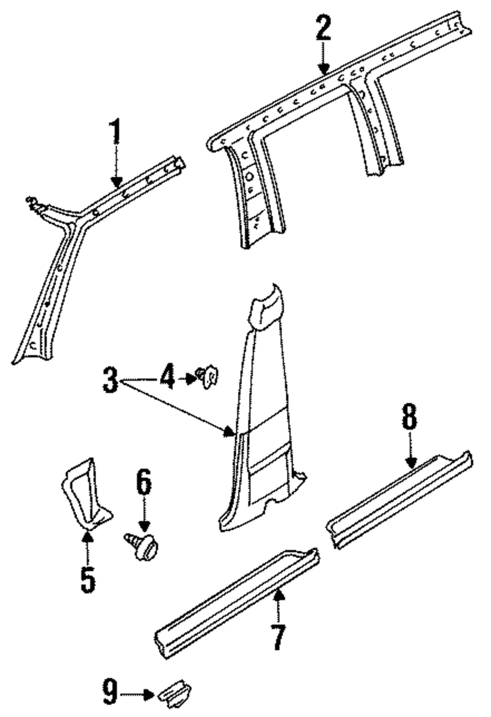 Cowl Trim Fastener - Mazda (ub546888507)