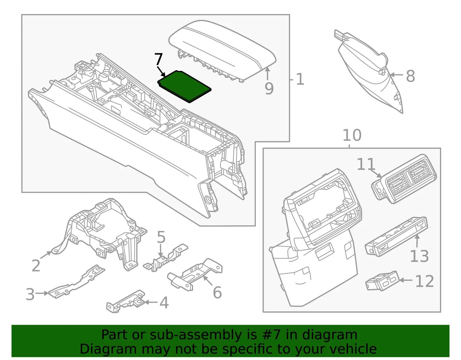 Console Mat - Mazda (va4055171a) - view 2