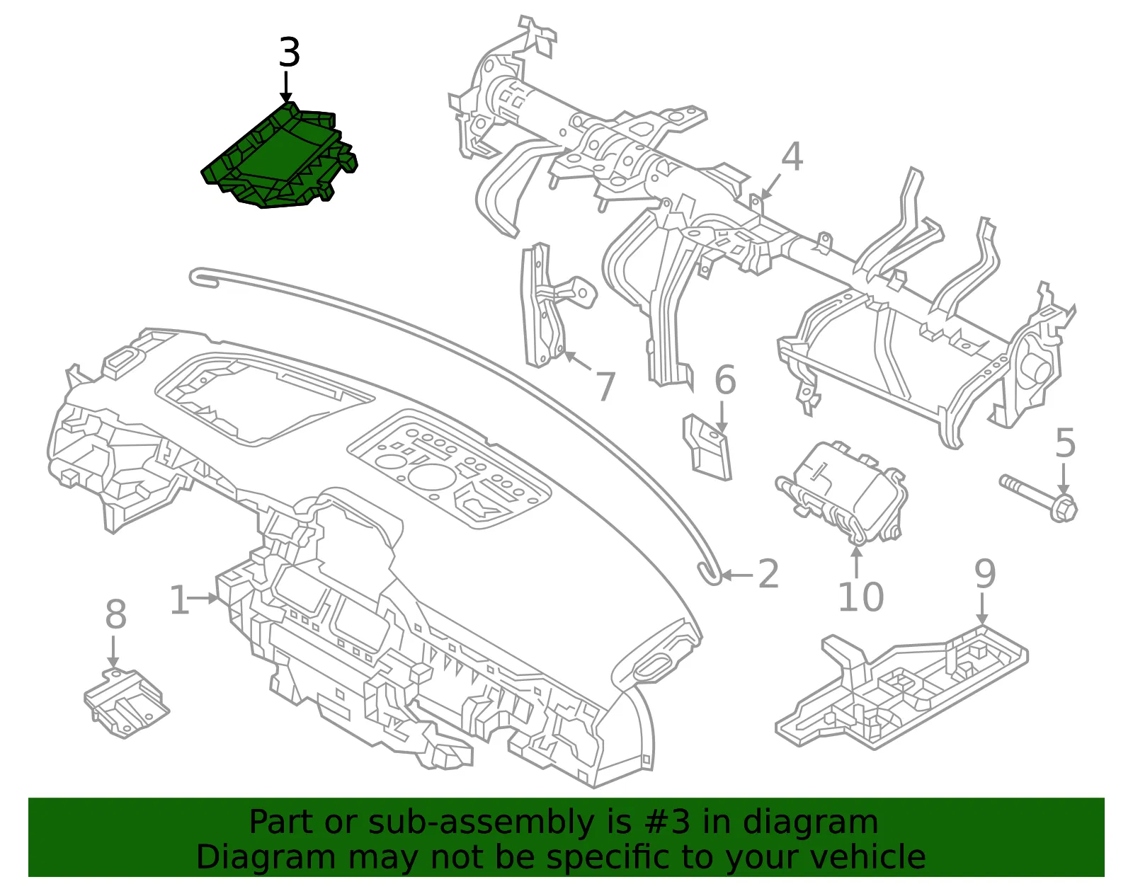 Instrument Panel Cover - Mazda (va4055225) - view 2