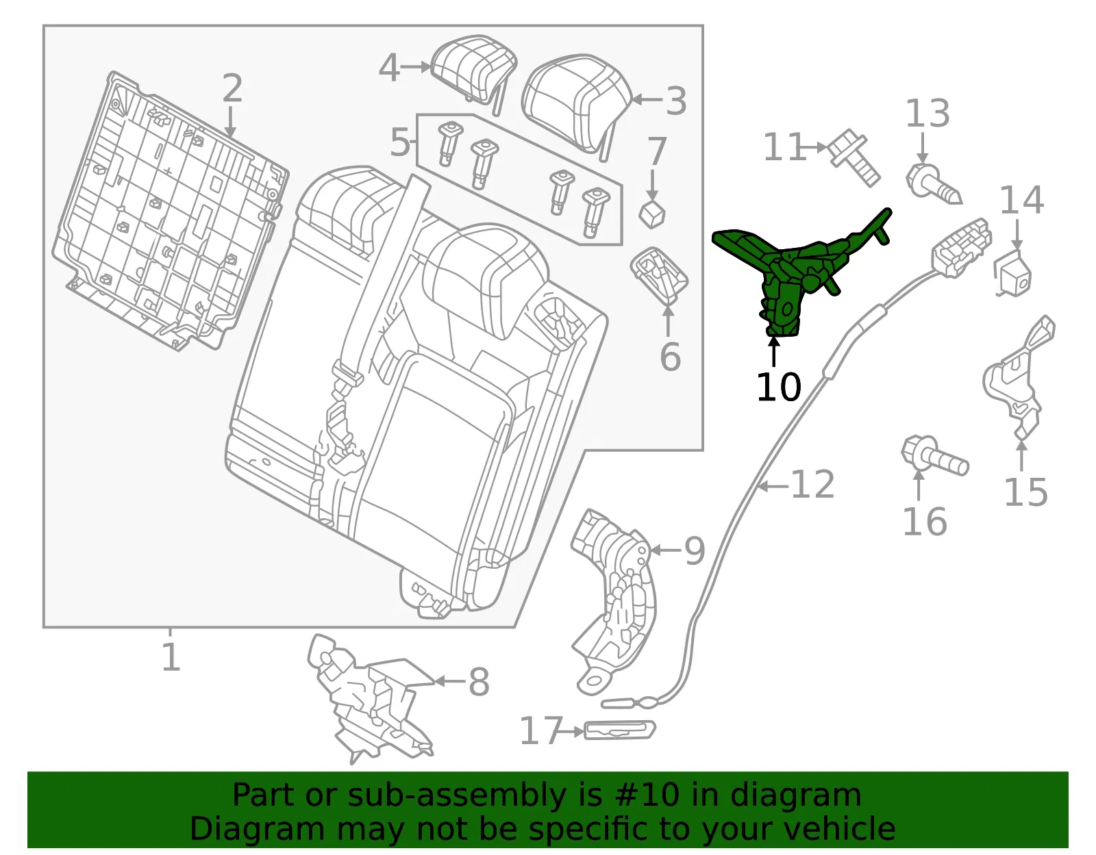 Folding Seat Lock Striker - Mazda (va4057520) - view 2