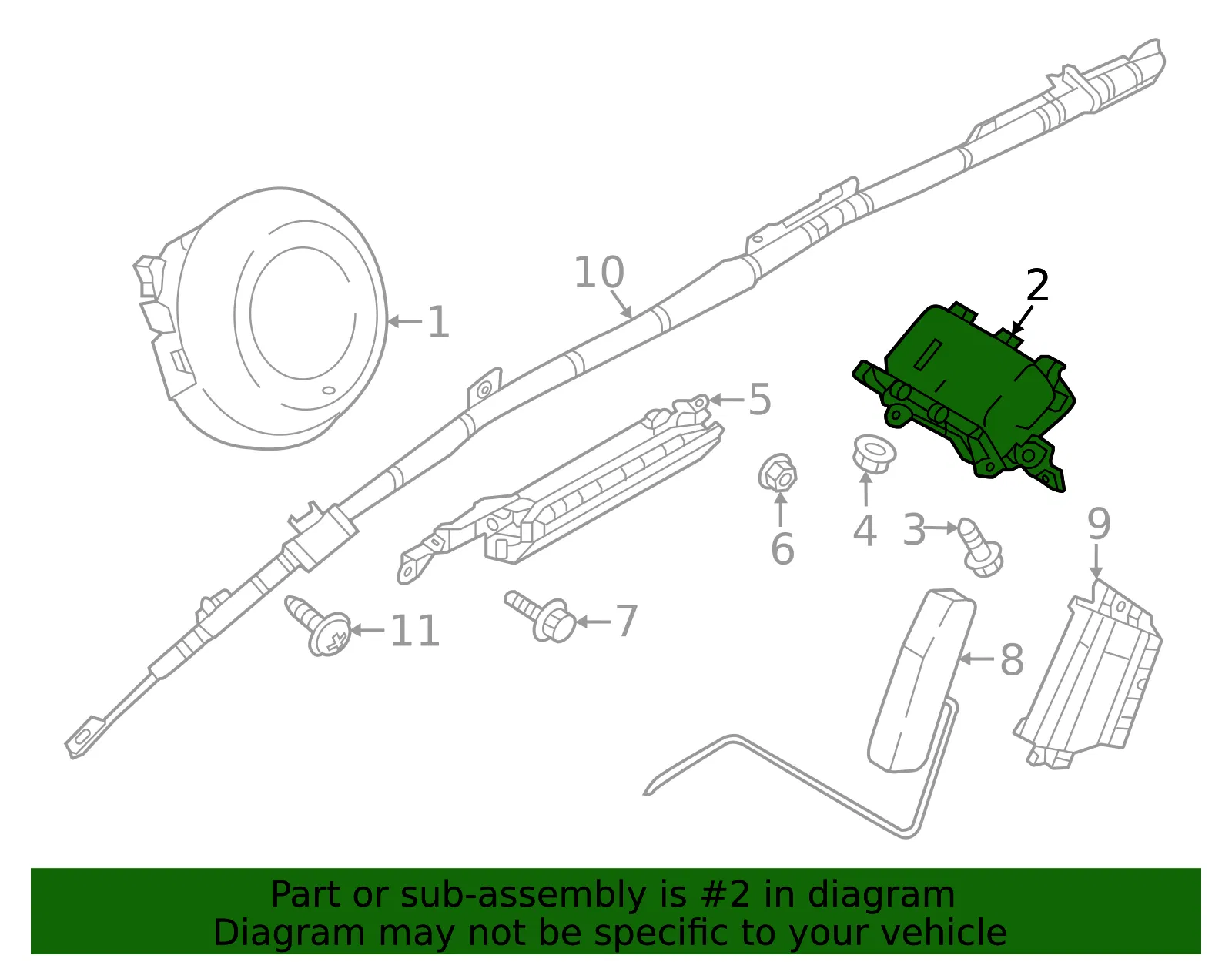 Instrument Panel Air Bag - Mazda (va4057k50a) - view 2