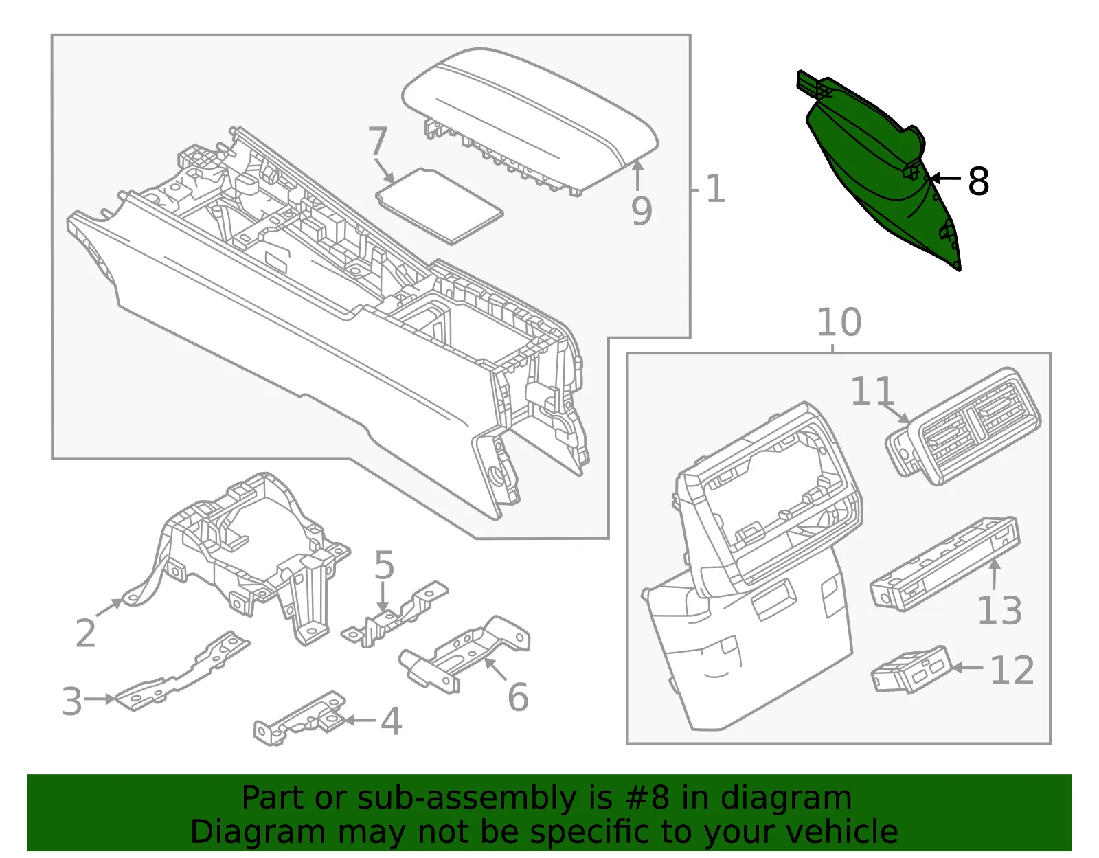 Console Panel - Mazda (va4064240a02) - view 2