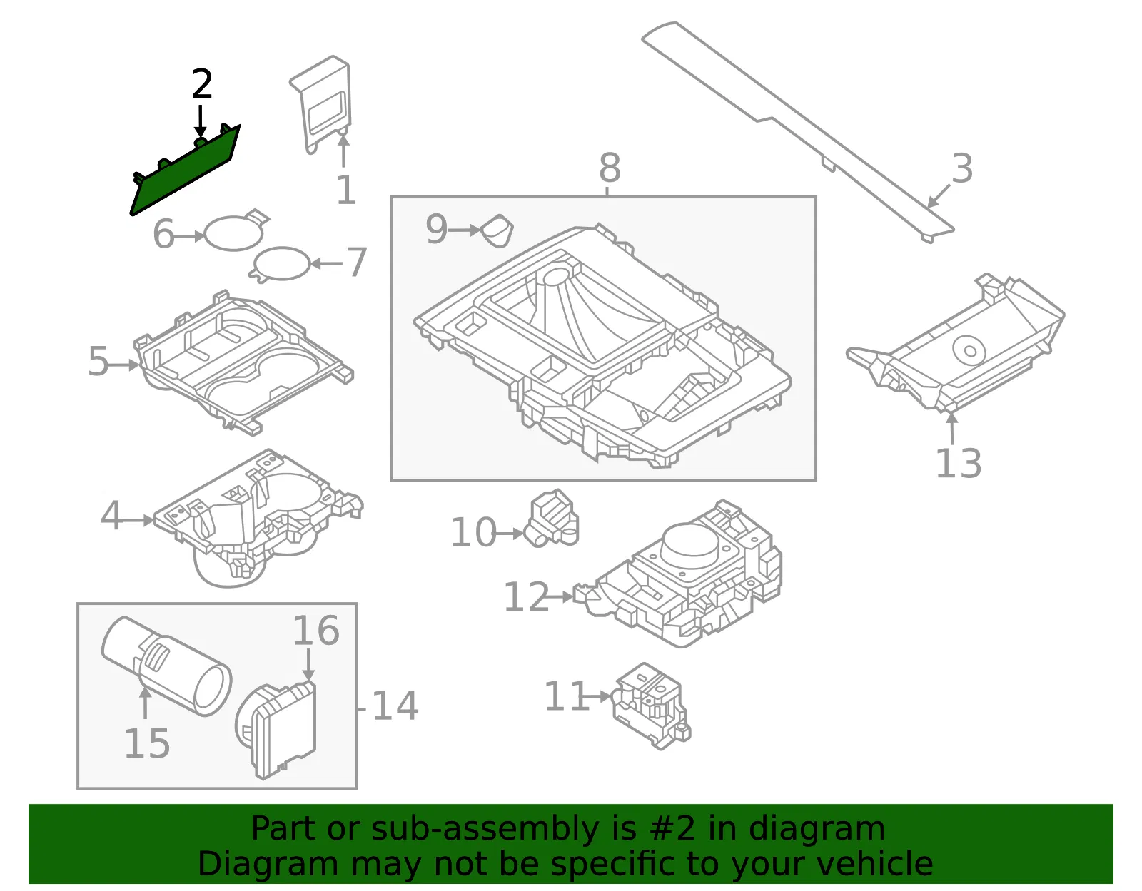 Console Compartment - Mazda (va4064360a02) - view 2