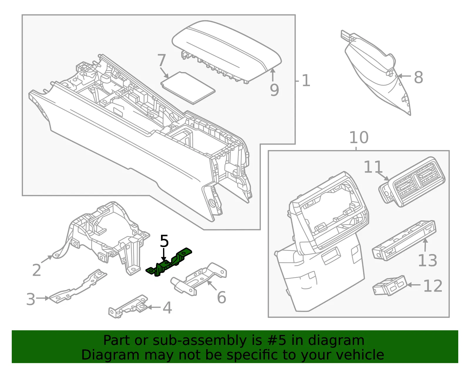 Console Bracket - Mazda (va406441x) - view 2