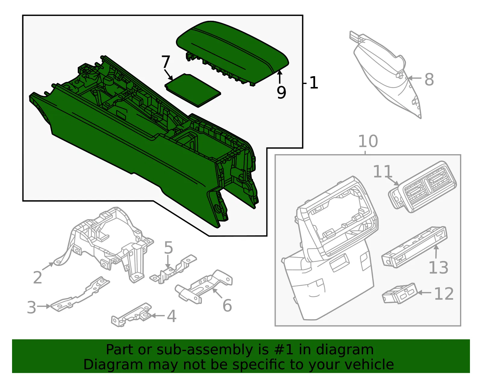 Center Console - Mazda (va4064420g4b) - view 2