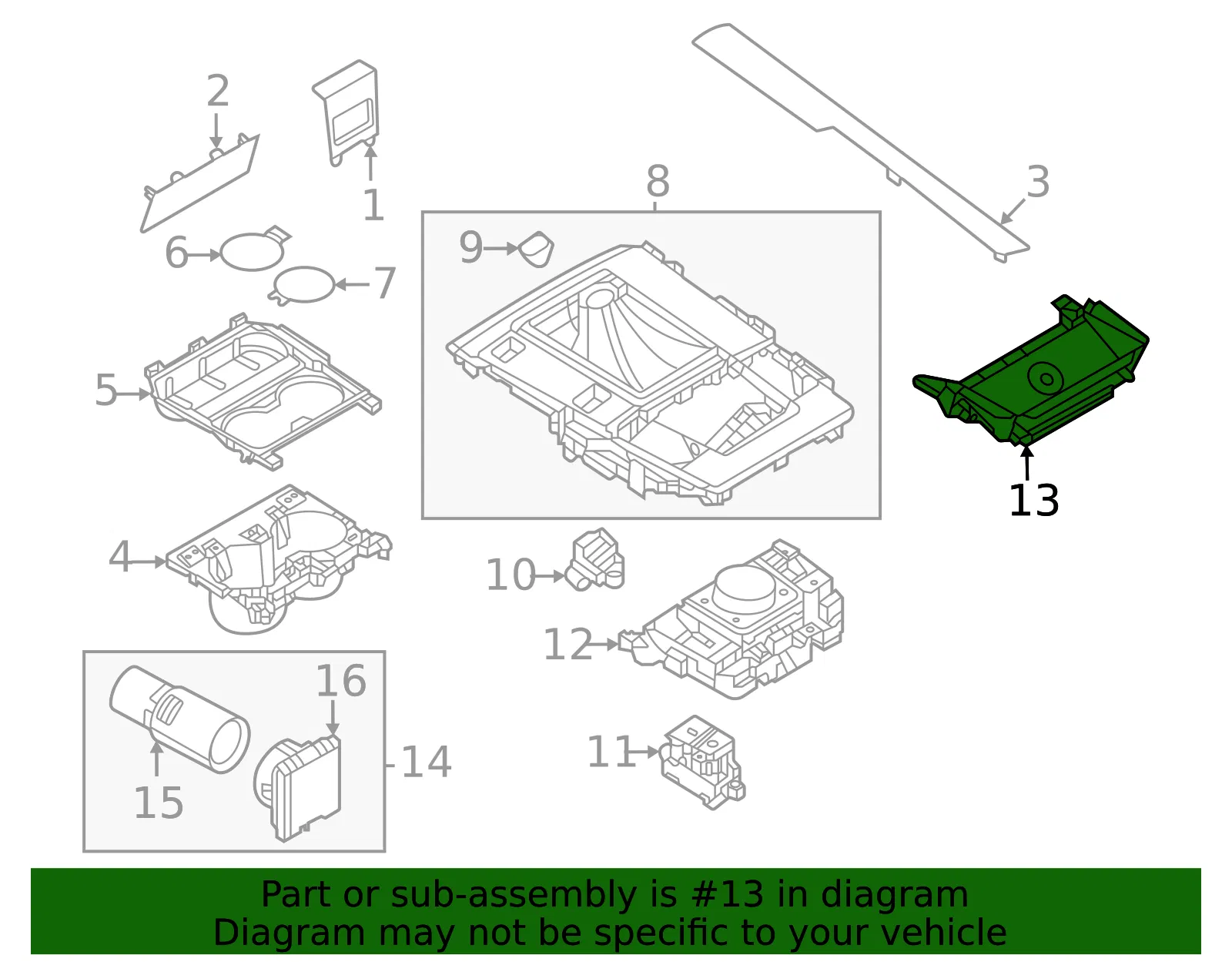 Console Trim Panel - Mazda (va4064430b) - view 2