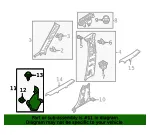 Kick Panel Trim - Mazda (va406839002) - view 4