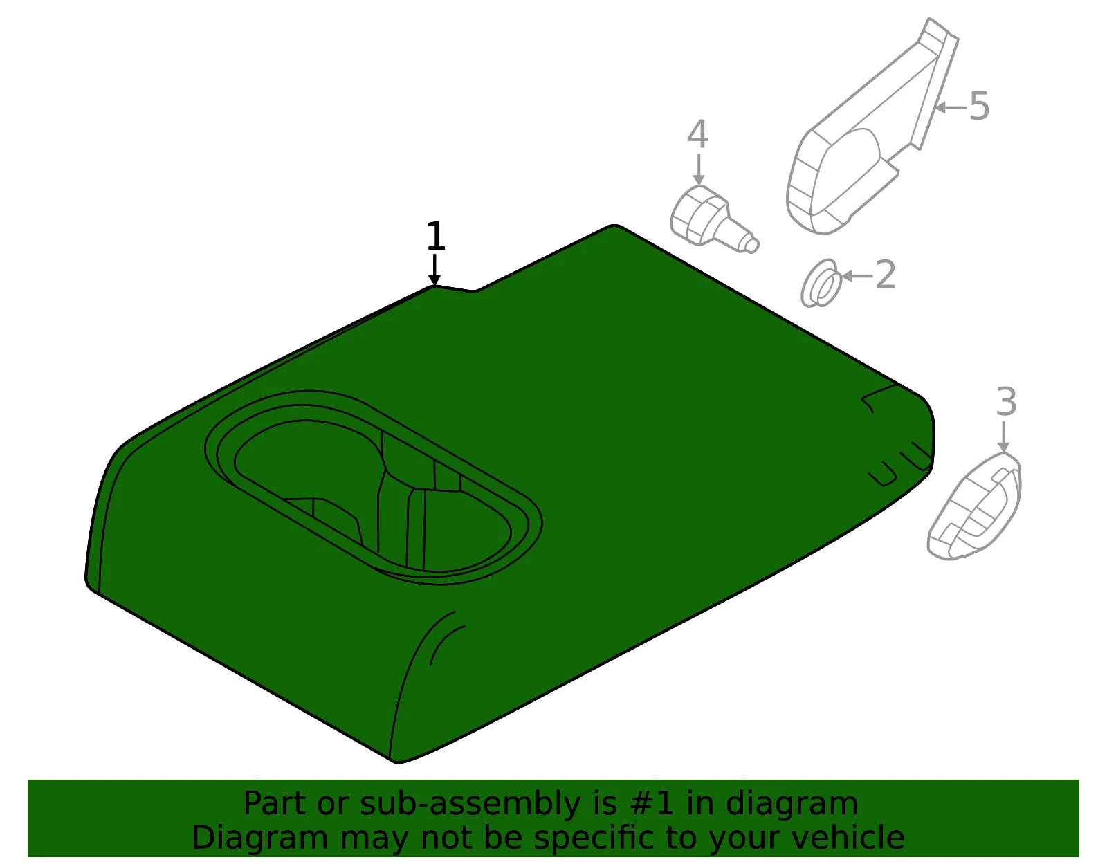 Seat Armrest - Mazda (va52883b002) - view 2