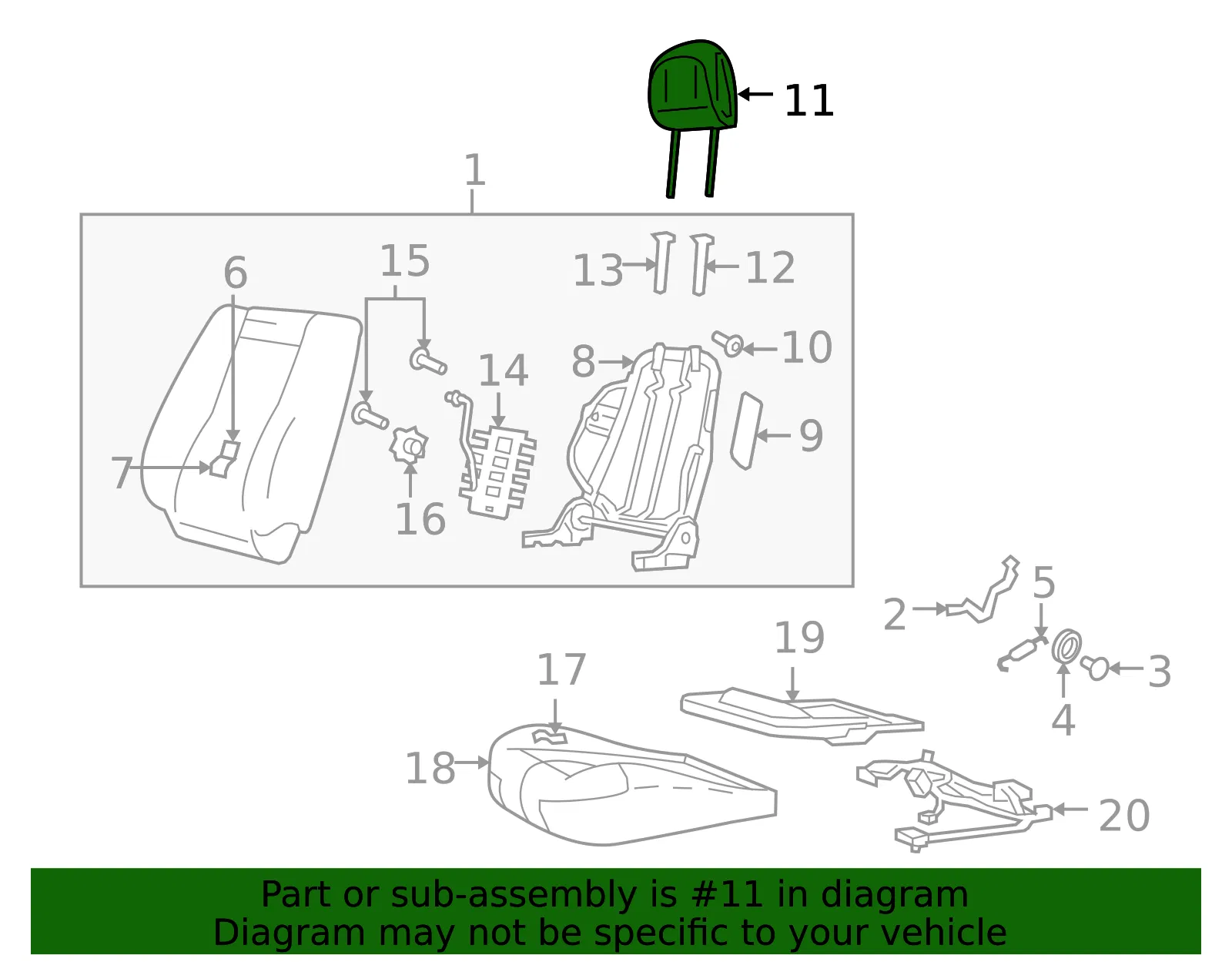 Headrest - Mazda (zz1b8810405) - view 2