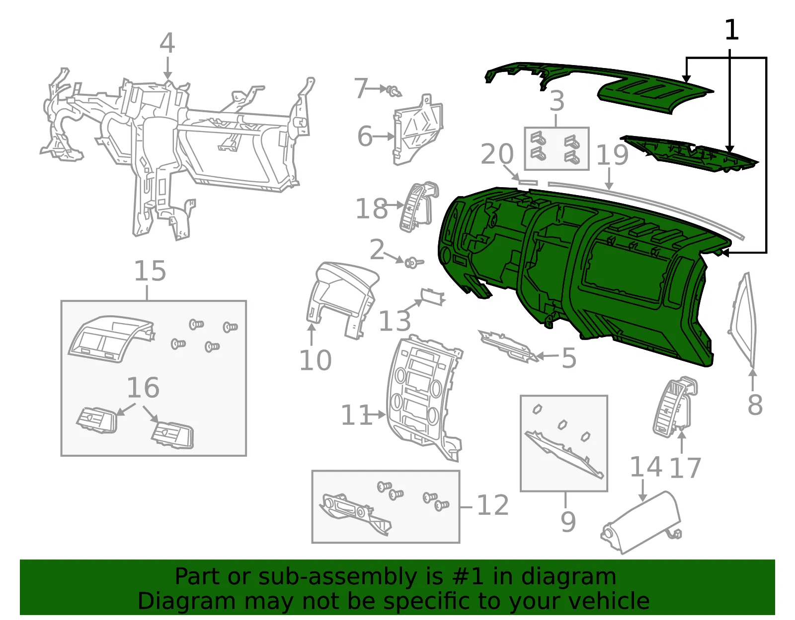 Instrument Panel - Mazda (zzca6041003) - view 2