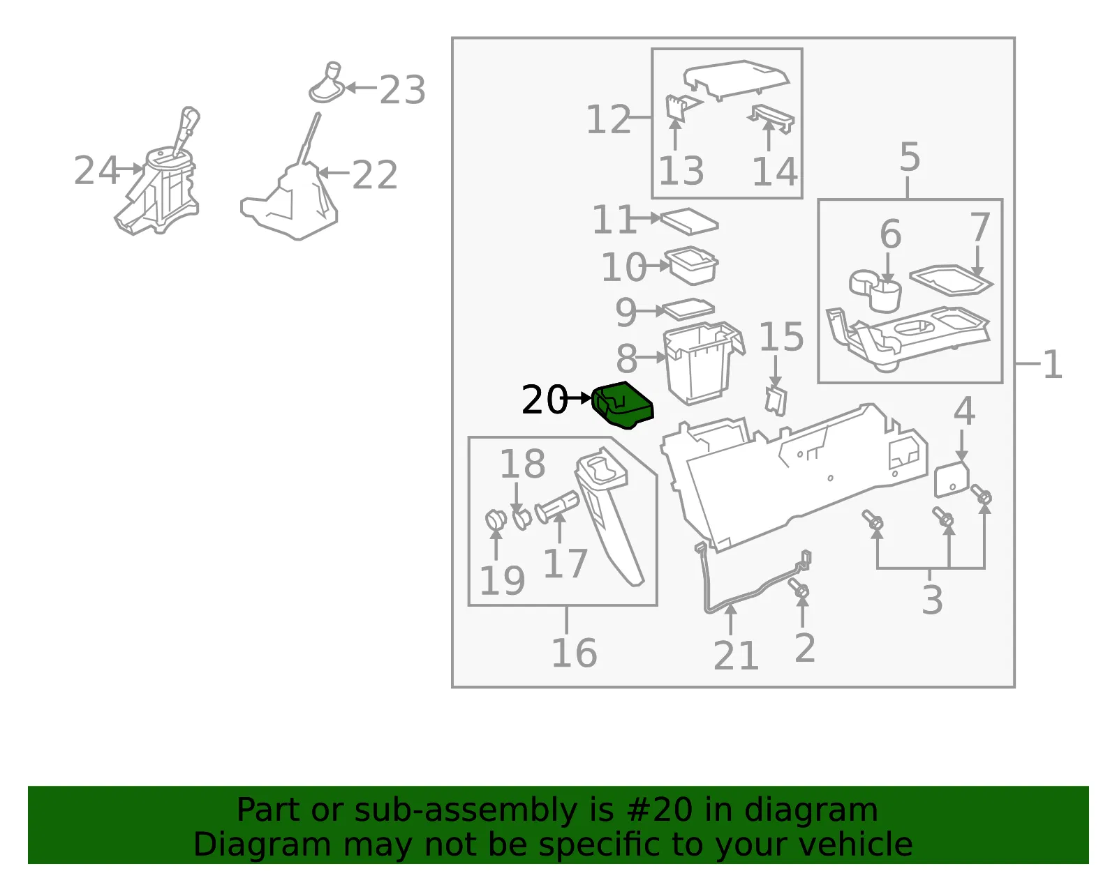 Console Cup Holder - Mazda (zzca6442705) - view 2