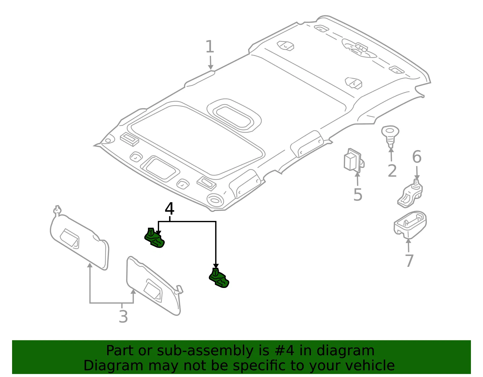 Sun Visor Bracket - Mazda (zzca6926132) - view 2