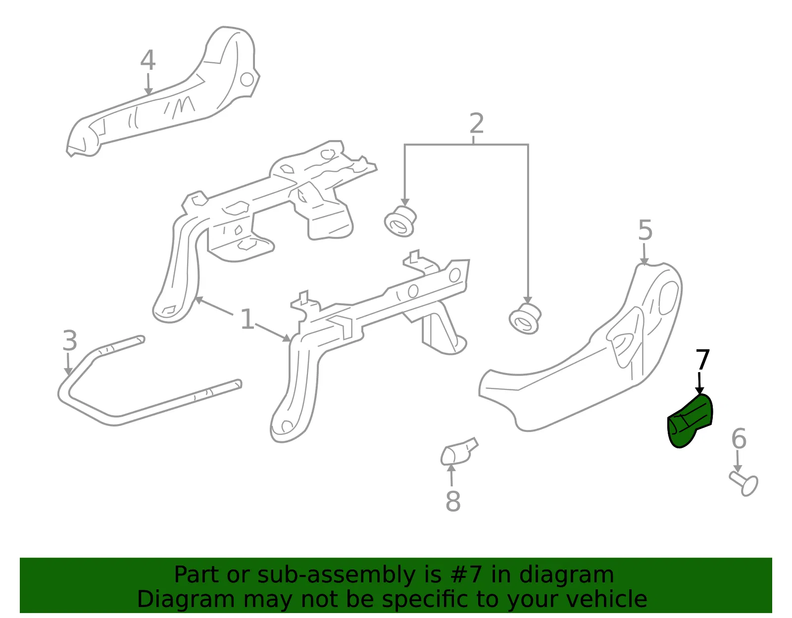 Seat Adjustment Knob - Mazda (zzca8808129) - view 2